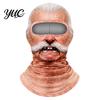 3D Маска-розыгрыш с принтом лица Старика, Лыжная маска, Балаклава с защитой шеи для зимы, Ветрозащитный мотоциклетный бафф с полным покрытием, Термобафф для улицы, Велосипеда, Езды