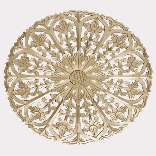 Деревянная стеновая панель для дома и отделки стен, настенная деревянная панель, ручная резьба на стене круглой формы