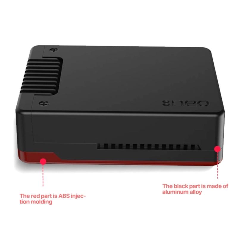 For RPi 5 Aluminum Alloy Case Enclosure Argon Protective Cover Integrated Heatink Case with PWM Speed Control Fan