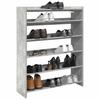 Shoe Rack Concrete Grey 80 x 25 x 100 cm Wood Based Panel