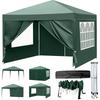 Тент-шатер TOPAIM, 3 м x 3 м, с 4 боковыми стенками, Палатка для мероприятий с сумкой для хранения, 3 регулируемых уровня, Защита от солнца, Большой, Водоотталкивающий, Палатка с москитной сеткой,