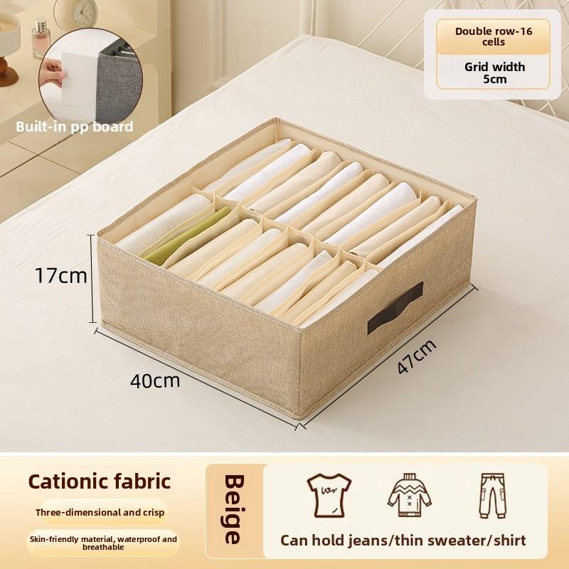 Modern Minimalist Fabric Foldable Closet Drawer Organizer For Clothing Storage