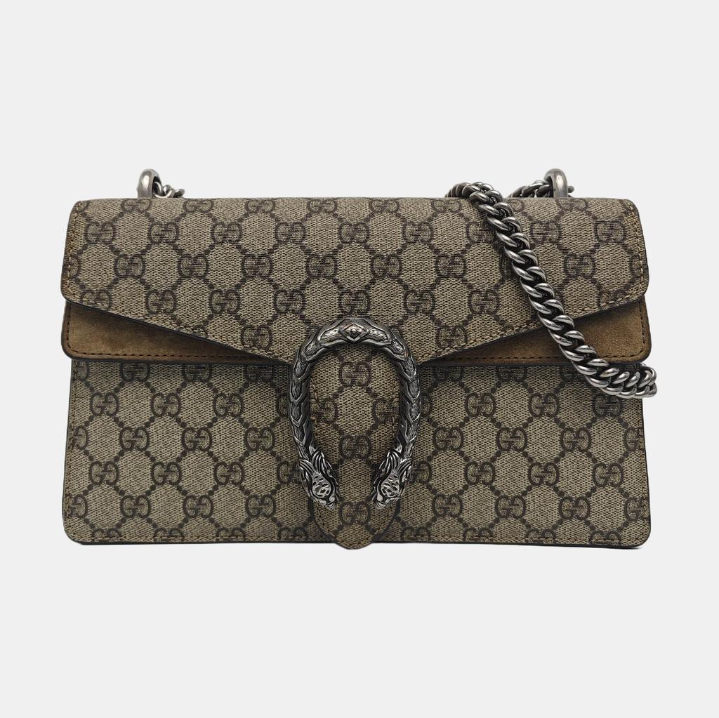 [Pre-Owned] Dionysus Tiger Head Buckle Logo Canvas Crossbody Shoulder Bag Small - Good #1CI7VZ