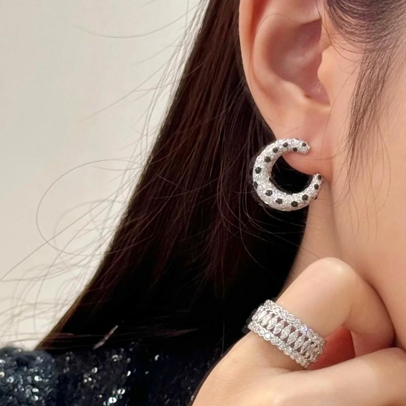 Musla Design Роскошный Модный Бренд Серьги для Женщин Черные Точки Круглые Парные Аксессуары для Вечеринки Высококачественные Украшения