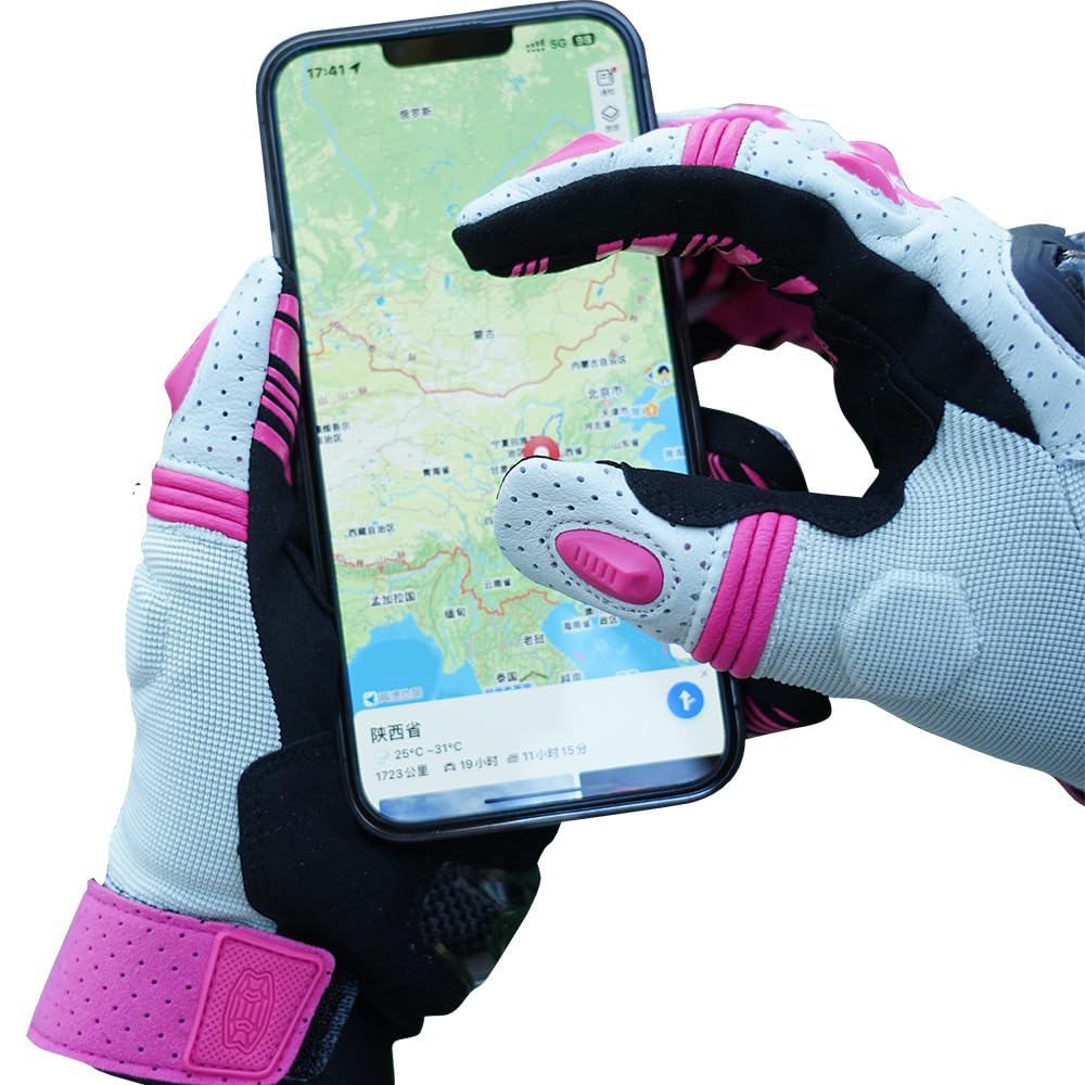 Cybertron SPS-2 Motorcycle Gloves, MTB Bike Gloves, Road Racing, Smartphone Compatible, Unisex, Sports Gloves,