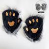 Halloween Simulation Animal Claws Accessories Cute Cat Claws Half-Finger Gloves Plush Lolita Live Show Props