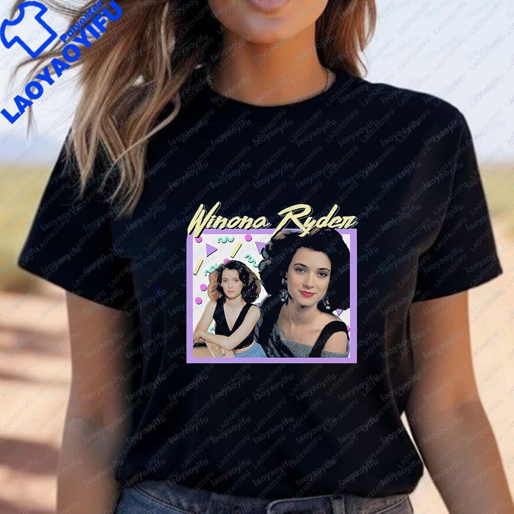 Winona Ryder - Unique Summer Casual Trendy Multi-Purpose Short-Sleeved Unisex's and WoUnisex's Round-neck T-Shirt