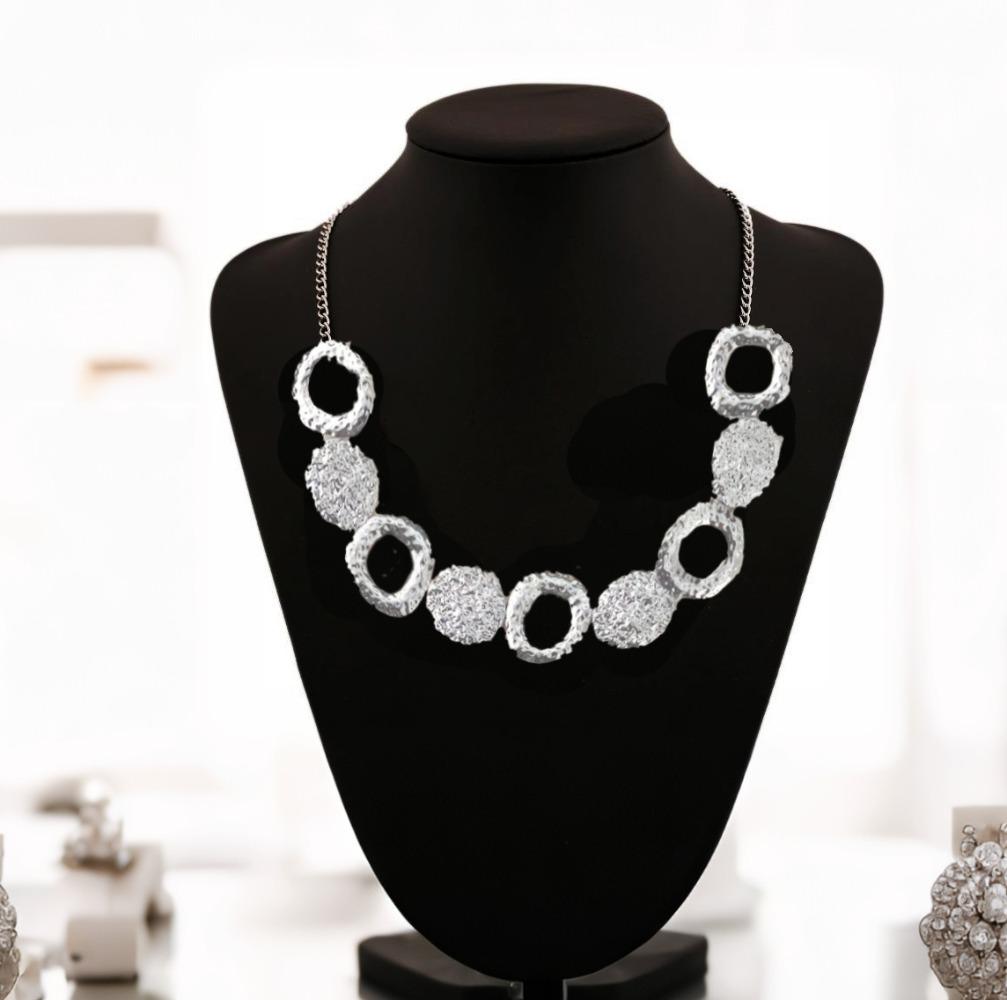 Персонализированное Преувеличенное Ожерелье, Модные Аксессуары из Сплава с Концентрическими Кольцами