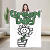 Punk Greens Days Blanket Fleece Music Lightweight Thin Throw Blanket for Outdoor Travel Bedroom Quilt