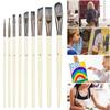 10PCS Multi Size Tips Nylon Fiber Painting Brushes Artist Painting Tool Set  Oil Painting