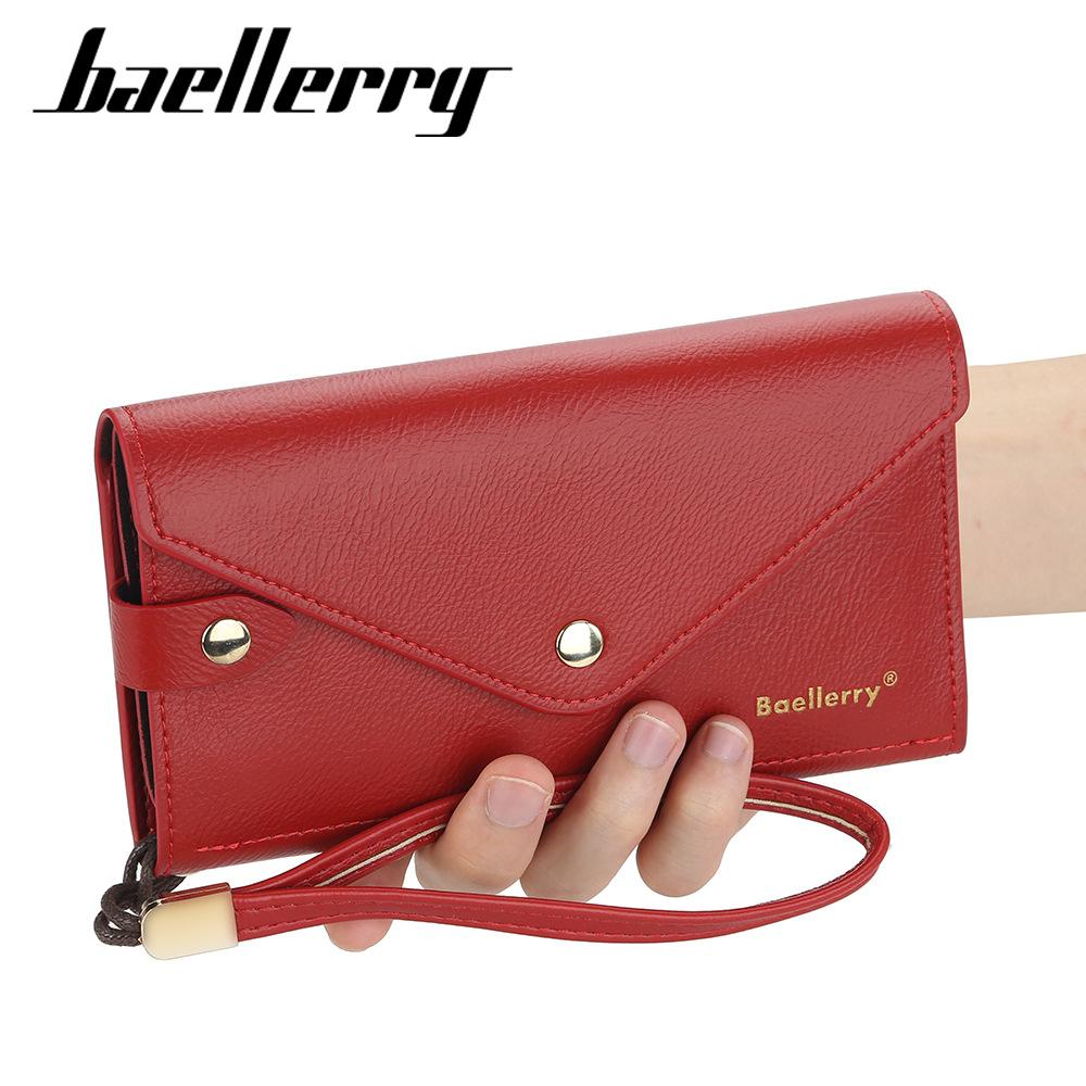 Baellerry Модные женские кошельки с держателем для карт, сумки для телефона на молнии, длинный стильный кошелек для монет, кошелек из искусственной кожи
