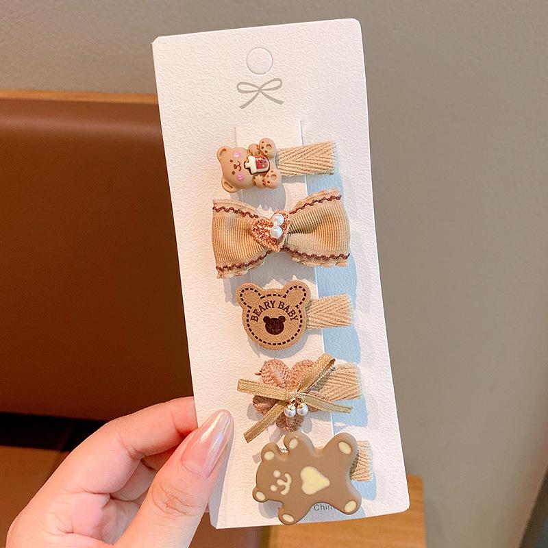 Retro Cute Baby Hair Clips – Gentle Fabric Flower Headwear for Girls