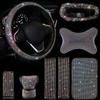 Set Stylish 8piece Car Steering Wheel Cover With Full Embellishments Diamond