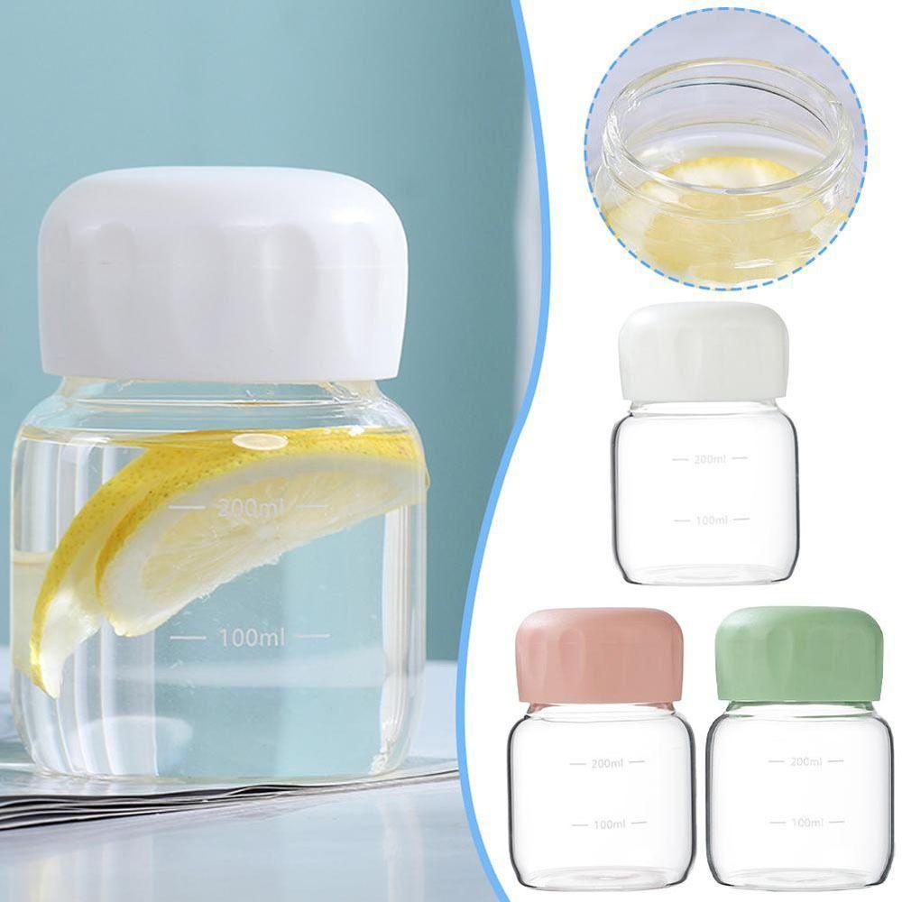 Leak-proof Glass Water Bottle Borosilicate Glass Mini Water Cup Soy Milk Coffee Mug  Women