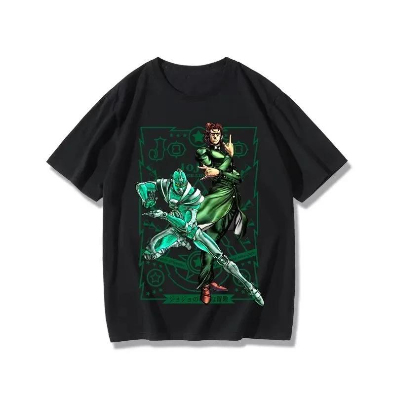 Jotaro Kujo Star Platinum Kira Yoshikage Printing Tops JoJos Bizarre Adventure Animation Derivatives TShirt High Street Tee