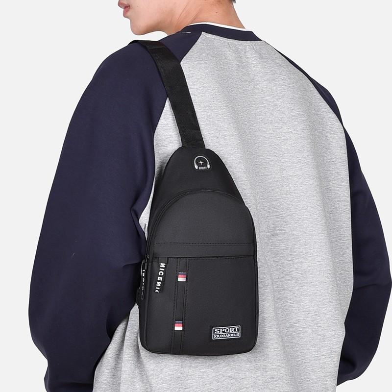 Unisex Chest Bag Simple Storage Bag Lightweight Travel Small Backpack Crossbody Bag Fashion Casual Single Should Bags