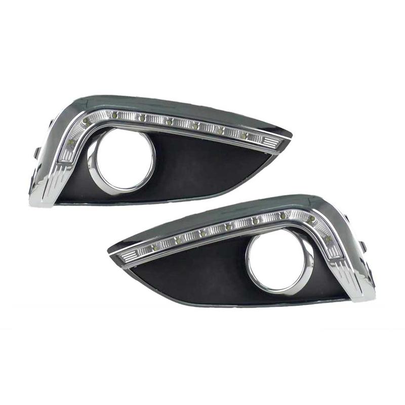 Светодиодные ДХО противотуманной фары для Hyundai IX35 2010 2011 2012 2013 Дневной свет с желтым поворотником