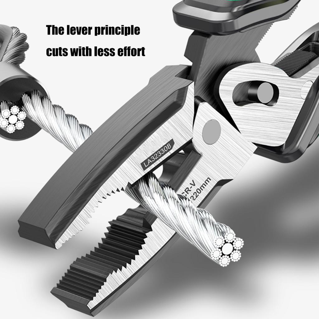 Эксцентриковые плоскогубцы-кусачки 8,5 дюймов Высокопрочная сталь Кабелерез для электриков Инструмент для обжима и энтузиастов DIY