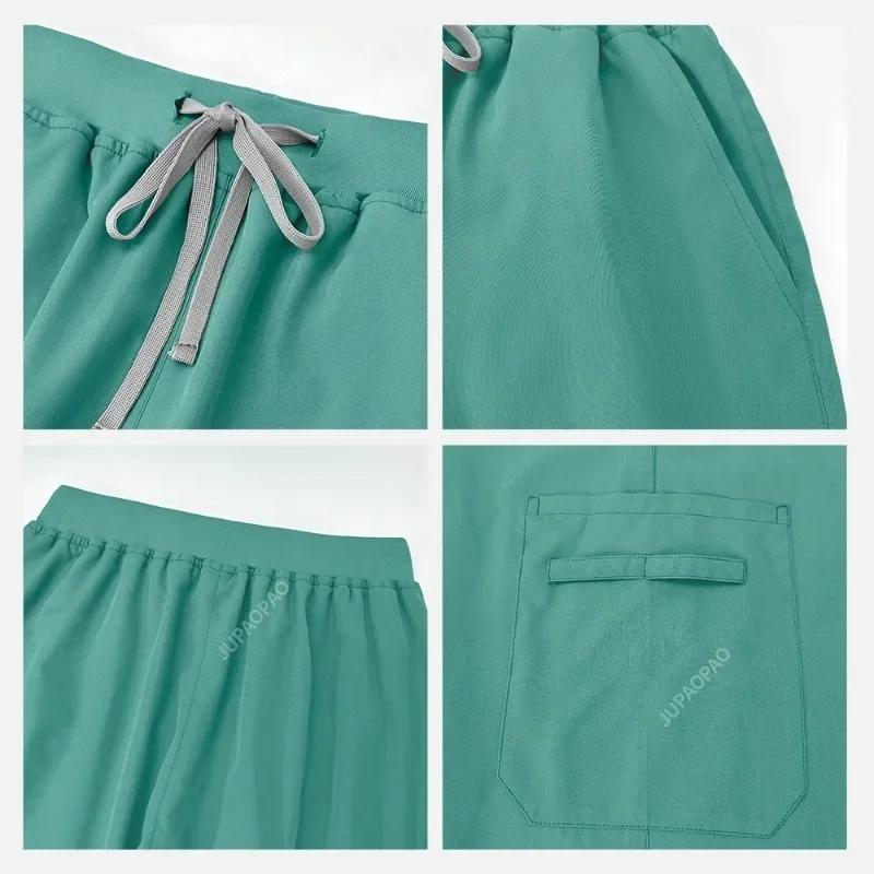 Быстросохнущая эластичная ткань Медицинская униформа Женский скраб Костюм медсестры Наряд врача Медсестры Униформа для педиатрической хирургии Аксессуары медсестры