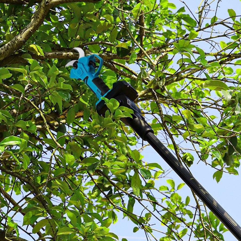 Brushless Cordless Electric Scissors Extension Pole Pruner Pruning Shears Efficient Fruit Tree Bonsai Pruning Branche Cutter Blue