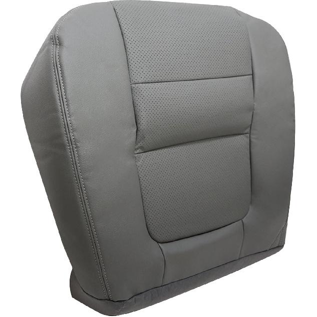 SecosAutoparts Driver Side Bottom Replacement Leather Seat Cover Parchment Tan Compatible with Ford F250 F350 F450 F550 Lariat 2001