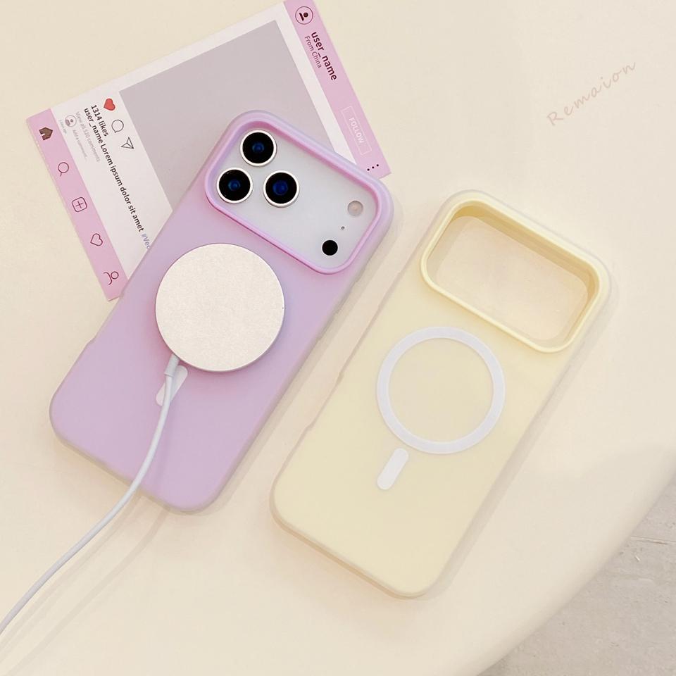 Конфетный магнитный чехол для телефона для iPhone 16 1 14 Plus 13 12 11 17 Pro Max Air Милый матовый защитный чехол с поддержкой беспроводной зарядки