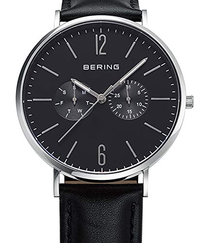 Часы BERING Analog Quartz Classic Collection с ремешком из натуральной телячьей кожи и сапфировым стеклом. Подлинный импортный продукт. Внутренняя гарантия 3 года.