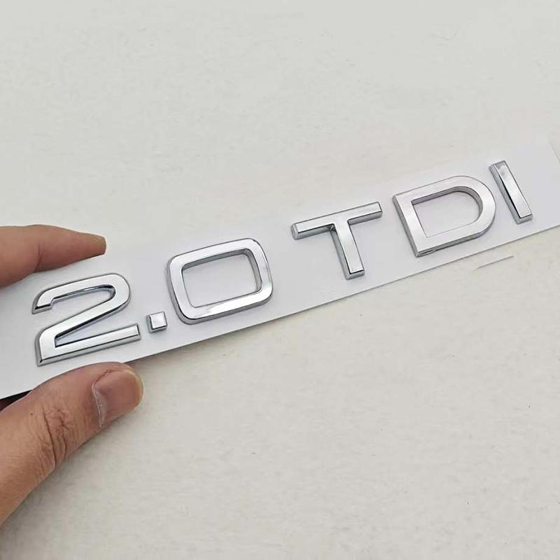 2026 3D ABS Car Letters Logo 1.9 TDI 2.0 TDI 2.8 TDI Badge Rear Trunk Sticker Decals For 4YTE A3 A4 A5 A6 Q2 Q3 Q5 Auto Accessories