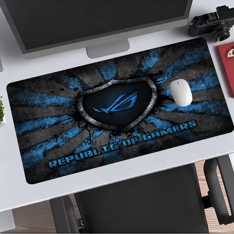 Republic of gamers Extended Gaming Mouse Pad with Stitched Edges NonSlip Rubber Base Waterproof Desk Mat for Computer Laptop Office Gaming