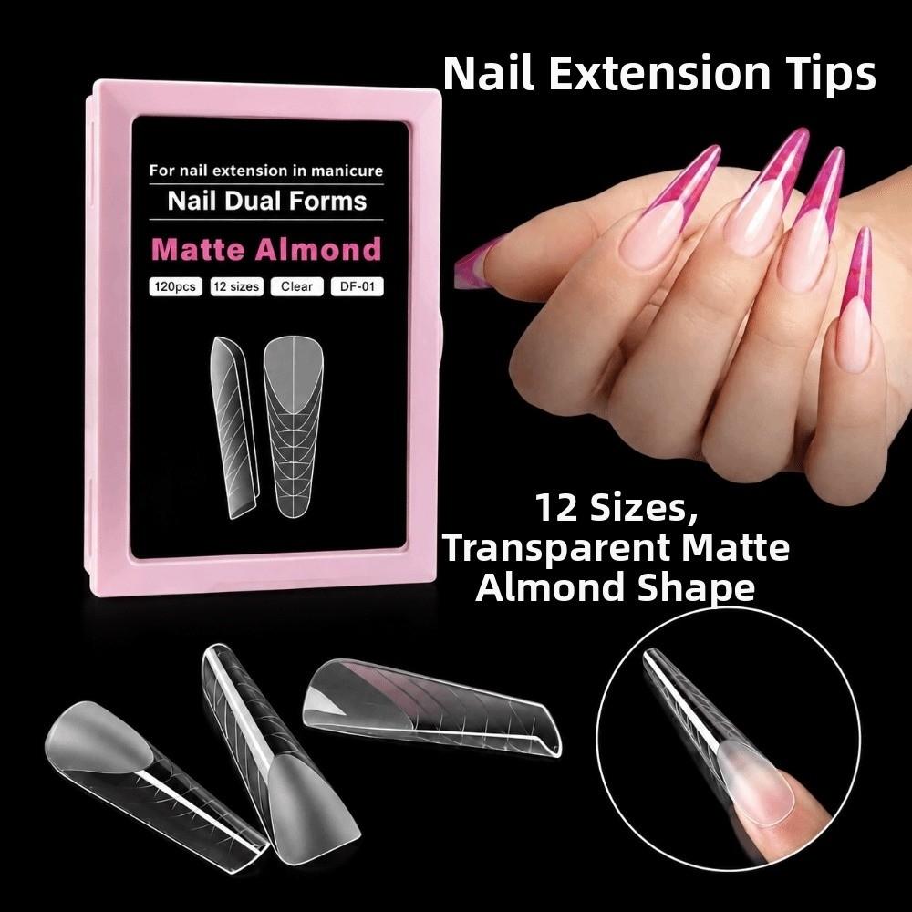 Coffin Shape Full Cover Nail Molds Thin Acrylic Nail Tips  French Manicure Tool