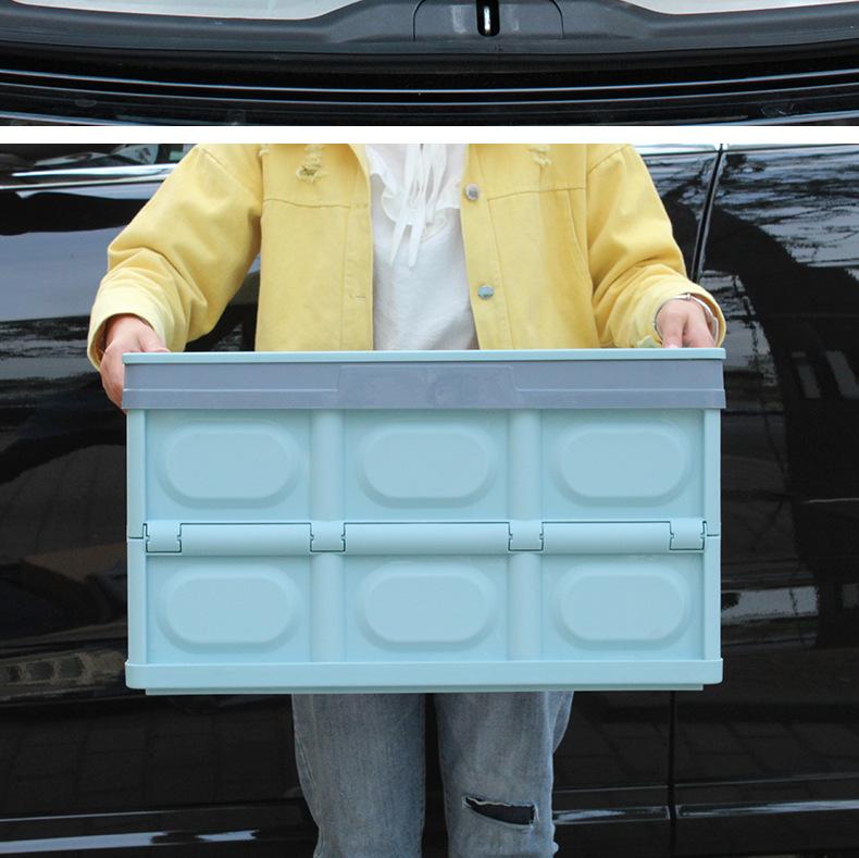 Automobile Storage Box Camping Household Car Storage Box Large Capacity Backup Folding Car Storage Trunk Box Stowing Tidying