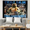 Italian Brainrot characters8 Tapestry for Bedroom Aesthetic Classroom Tapestries Wall Hanging for Living Room Dorm Office,Ideal Creative Gift