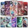 Phone Shell For Apple Iphone 14 13 12 11 Pro Max 13 12 Mini Xs Max Xr X 7 8 6 6s Plus Case Game Genshin Impact Yan Fei Barbatos