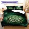 Celtic FC Logo Pattern Bedding Set Quilt Cover Pillowcase Home Decor Gift (1 * duvet cover + 2 * pillowcase, without core)