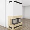 Steel fireplace KRATKI NBC 680/280 7 kW Ø 160 Lift-up self closing door