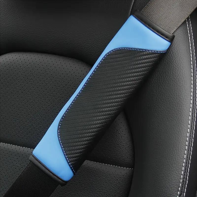 1 Piece of Car Shoulder Guard Leather Color Blocked Sports Car Carbon Fiber Patterned Seat Belt Shoulder Guard