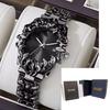 Gold Claw Quartz Watch Unique Hollow Stainless Steel Bracelet Wristwatch Hip Hop Streetwear Calendar Relogio Masculino
