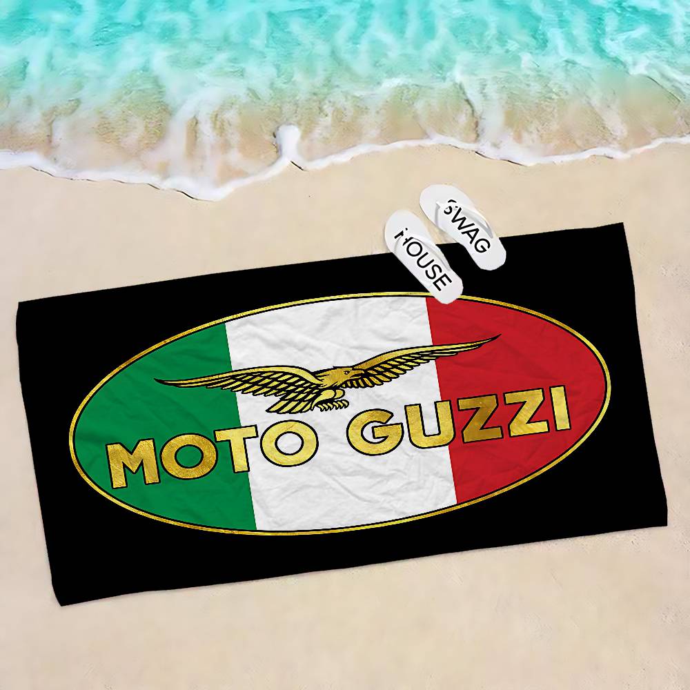 Moto G-Guzzi Motorcycle Logo Big Microfiber Beach Towels Quick Dry Towel Sand Beach Towels Pool Towel for Travel Swim Pool Yoga