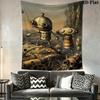 Machinarium Wall Hanging Printed Fabric Blanket Decorative Tapestries for Bedroom Living Room Home Decor