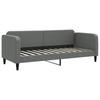 Pull Out Daybed Dark Grey 80 x 200 cm Fabric