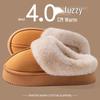 Women's Fleece-Lined Thick-Soled Cotton Slippers - Non-Slip, Warm, Soft-Soled for Autumn/Winter 2025