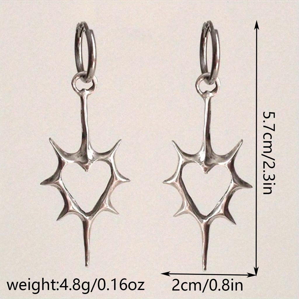 Винтажные серьги-гвоздики в форме сердца, минималистский стиль, серьги-гвоздики, идеальные украшения для ушей, аксессуар для повседневной носки для женщин и мужчин