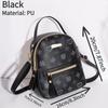 Mini Backpack Women PU Leather Printed Small Backpack 3 Ways Carry Lightweight Casual Daypack for Daily Travel Shopping