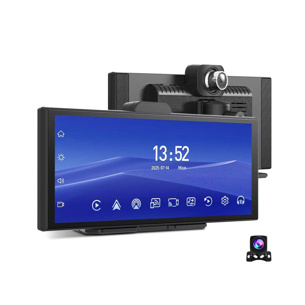 H70 Plus 11,4″ 4K ADAS Видеорегистратор 60 кадров/сек Беспроводной Car Play и Android Auto Двойная запись Ночное видение DVR