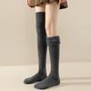 Женские осенние гольфы выше колена, зимние модные толстые очень длинные чулки, гетры