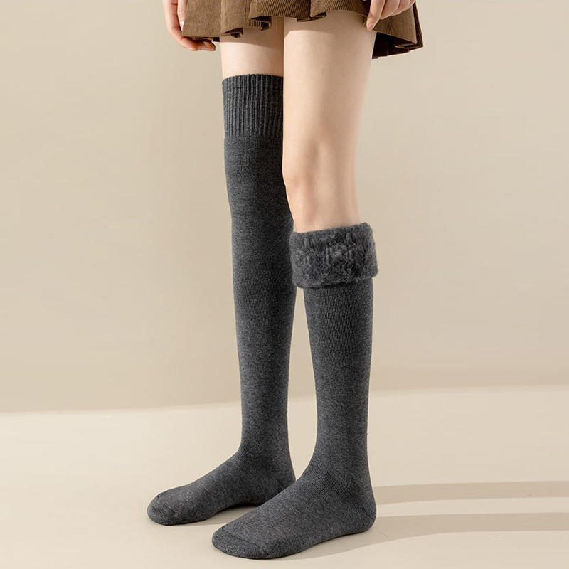 Женские осенние гольфы выше колена, зимние модные толстые очень длинные чулки, гетры