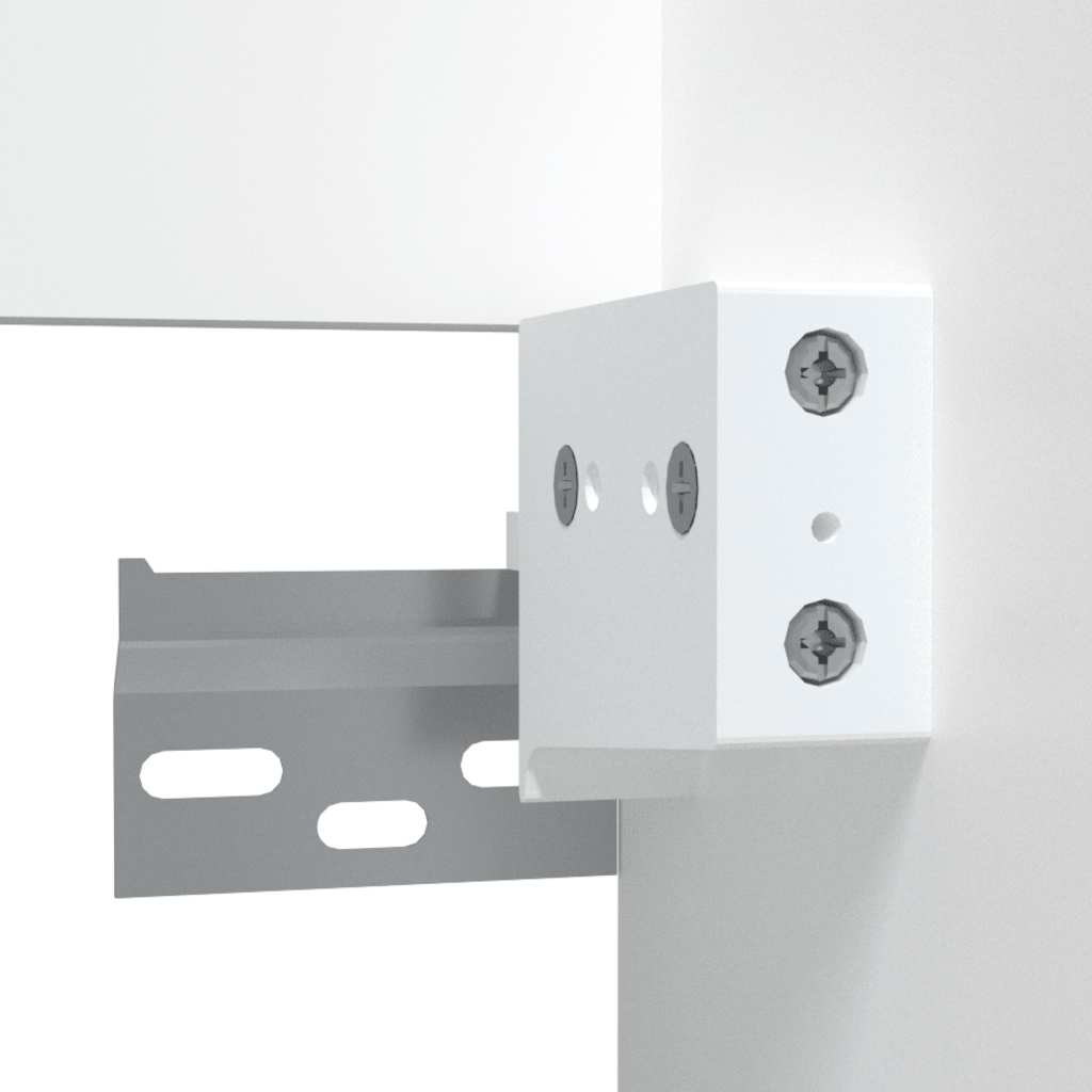 Bathroom Cabinet with Mirror White Wood Based Material