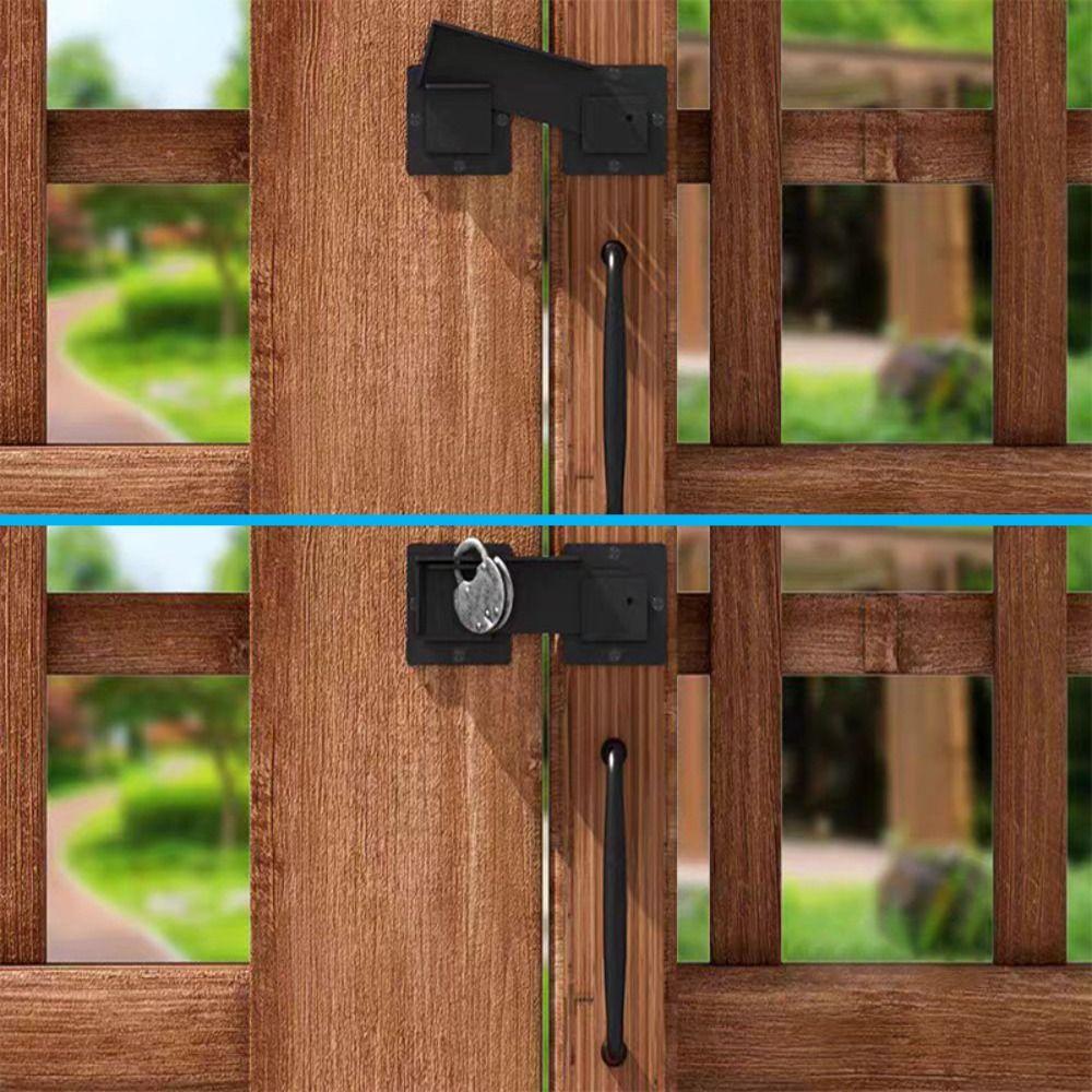 Anti-Rust Door Latch Lock With Screws Fence Latch Heavy-Duty Flip Gate Latch Sliding Open Door