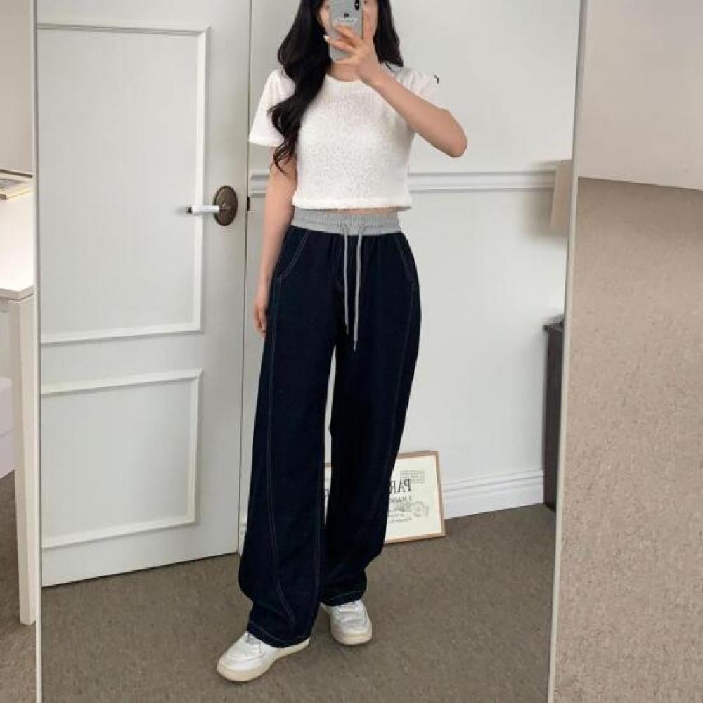 New ArrivalS Open Run Women S Black Denim Wide pantS