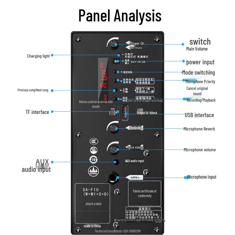 Портативная караоке-колонка Soaiy ST-809WM